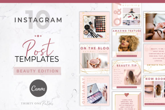 Download Instagram Posts for Canva | Beauty - Beauty Collection